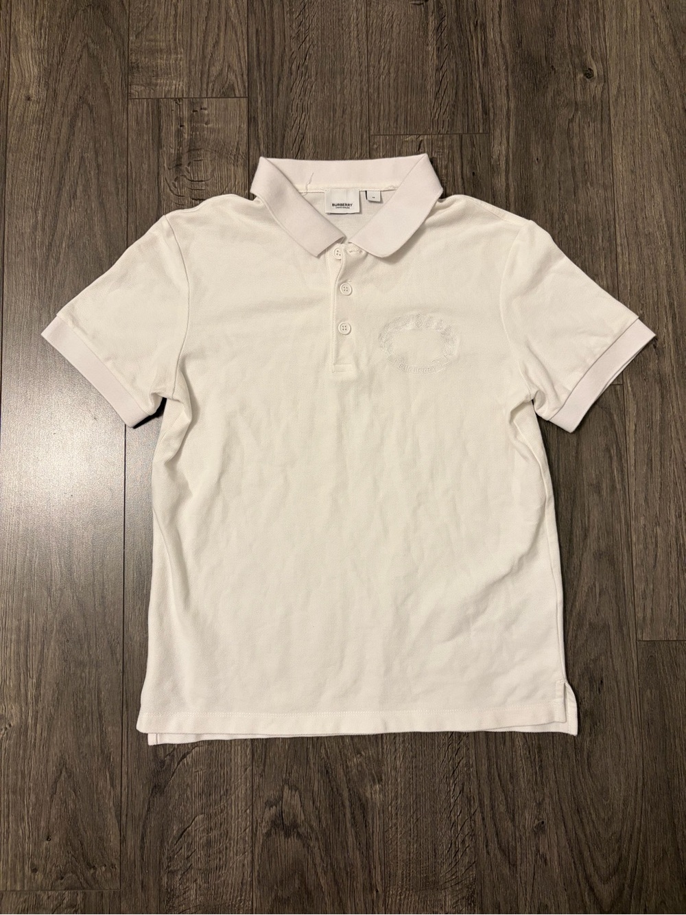 Burberry London Men's White Polo Shirt - Classic Short Sleeve